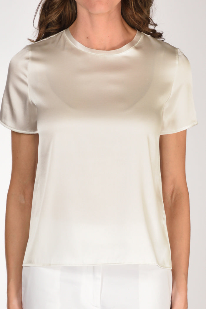 Shirt C Zero Tshirt Seta Mm Bianco Donna - 3