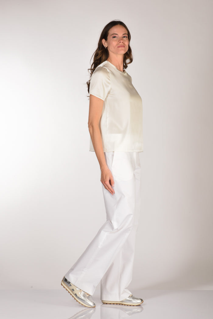 Shirt C Zero Tshirt Seta Mm Bianco Donna - 4