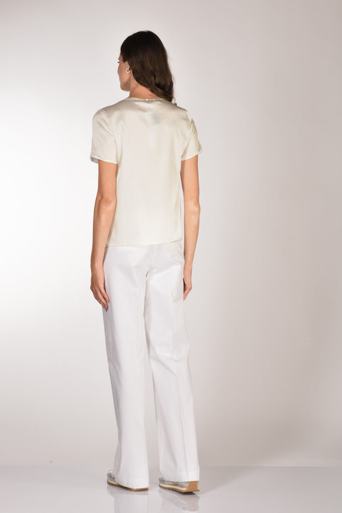 Shirt C Zero Tshirt Seta Mm Bianco Donna - 5