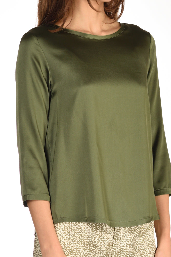 Shirt C Zero Tshirt Seta Verde Donna - 3