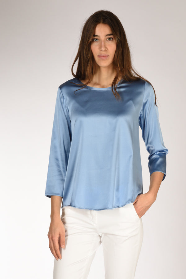 Shirt C Zero Tshirt Seta Azzurro Scuro Donna