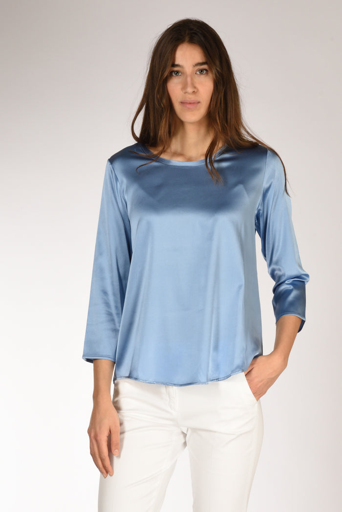 Shirt C Zero Tshirt Seta Azzurro Scuro Donna - 1