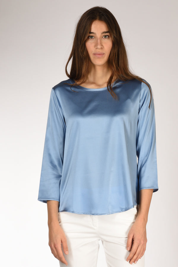 Shirt C Zero Tshirt Seta Azzurro Scuro Donna-2