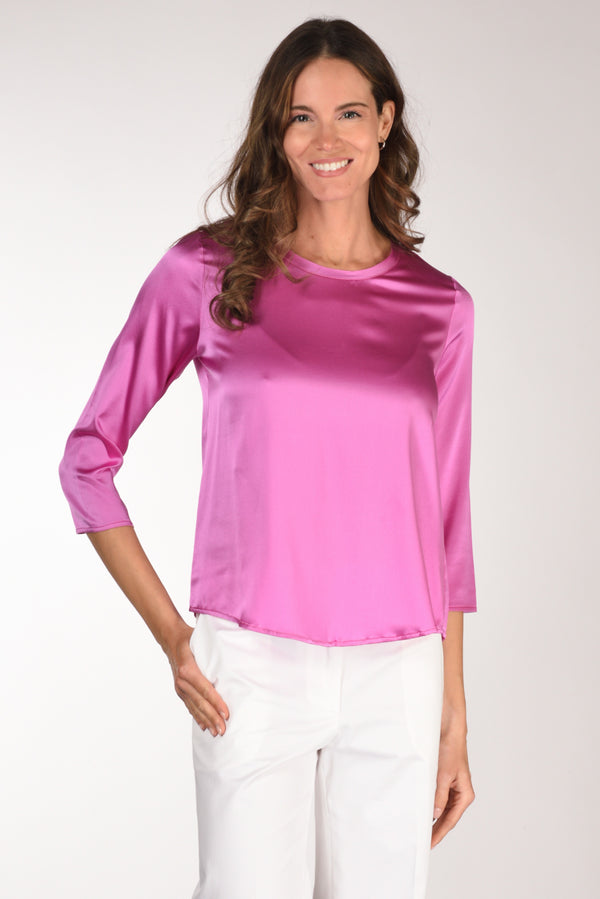 Shirt C Zero Tshirt Seta Rosa Scuro Donna