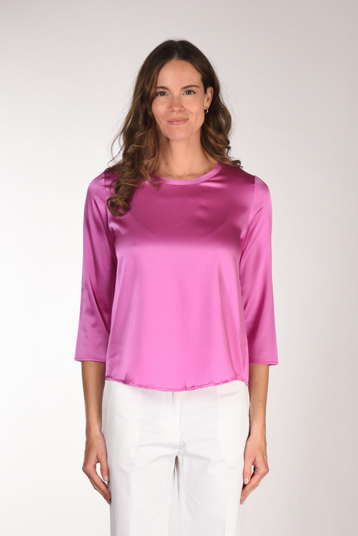 Shirt C Zero Tshirt Seta Rosa Scuro Donna - 2