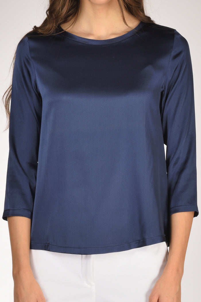 Shirt C Zero Tshirt Seta Blu Donna - 3