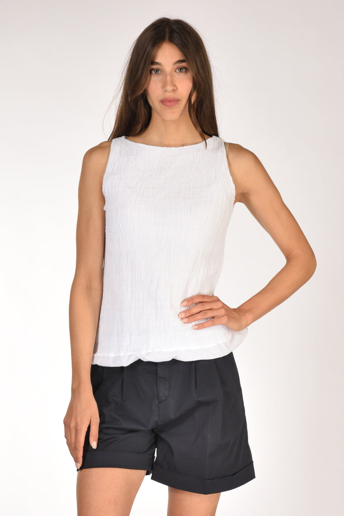 Shirt C Zero Canotta Ramie Bianco Donna - 1