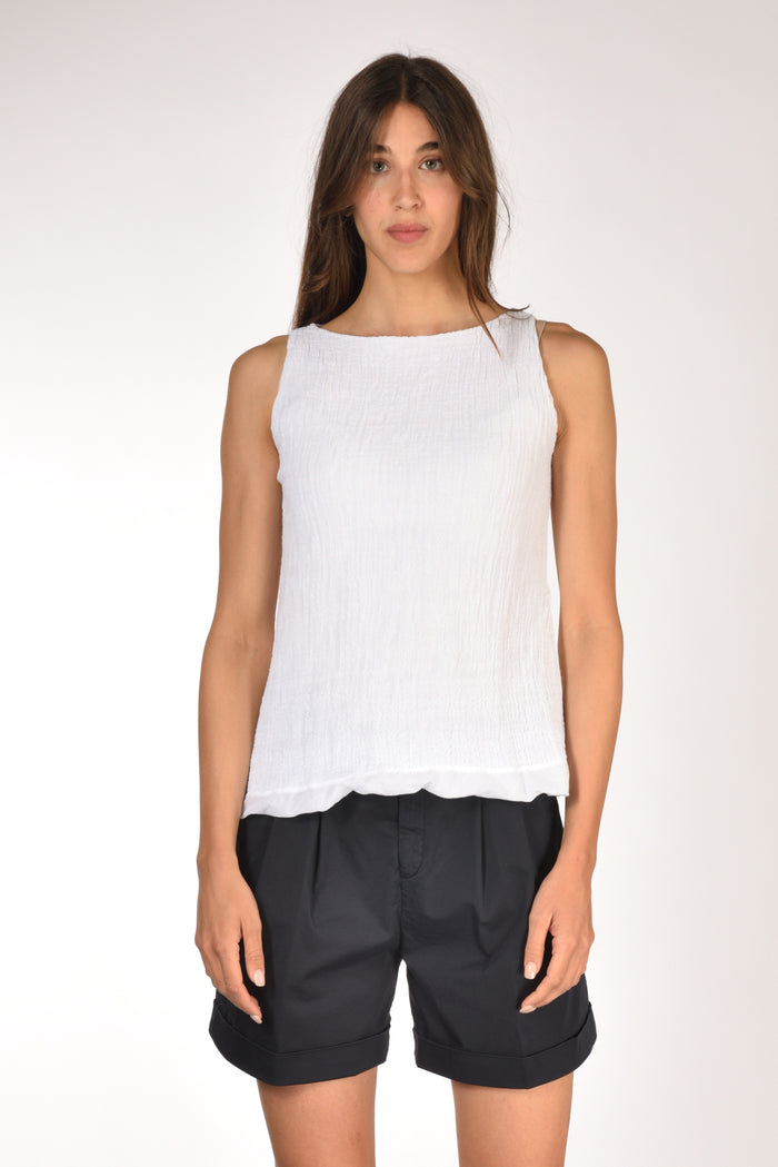 Shirt C Zero Canotta Ramie Bianco Donna - 2