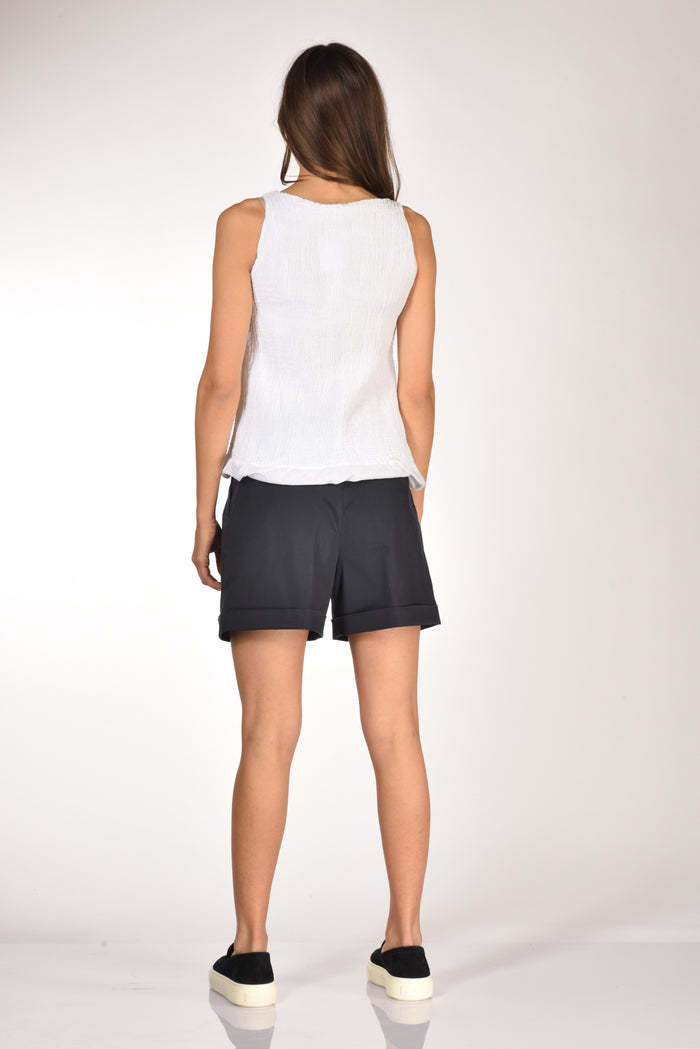 Shirt C Zero Canotta Ramie Bianco Donna - 5