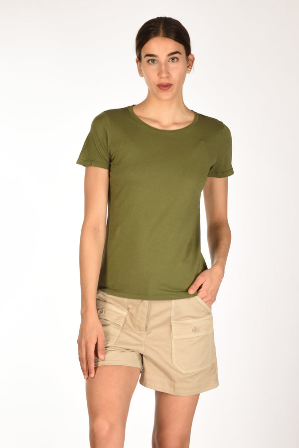 Majestic Filatures Paris Tshirt Mm Verde Donna
