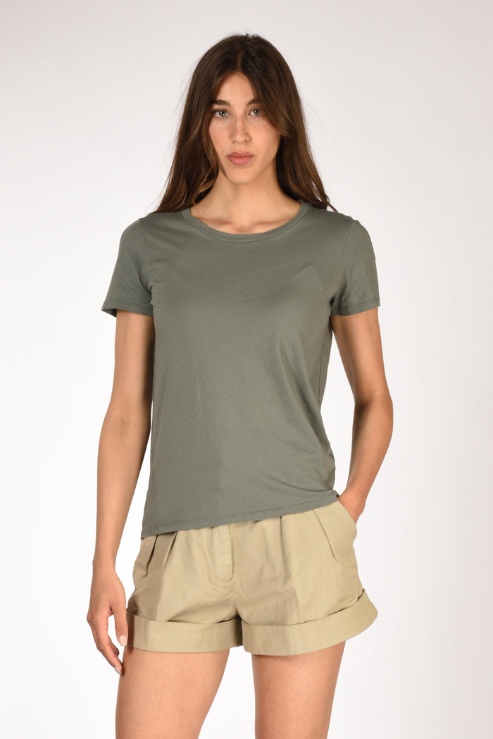 Majestic Filatures Paris Tshirt Mm Verde Militare Donna - 1