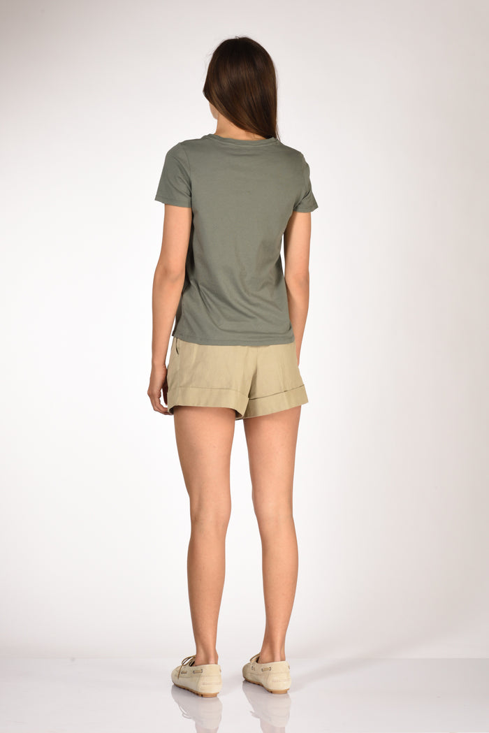Majestic Filatures Paris Tshirt Mm Verde Militare Donna - 5