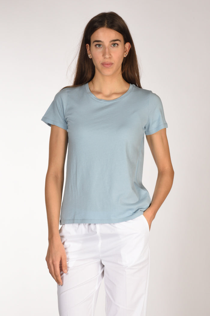 Majestic Filatures Paris Tshirt Mm Azzurro Polvere Donna - 1