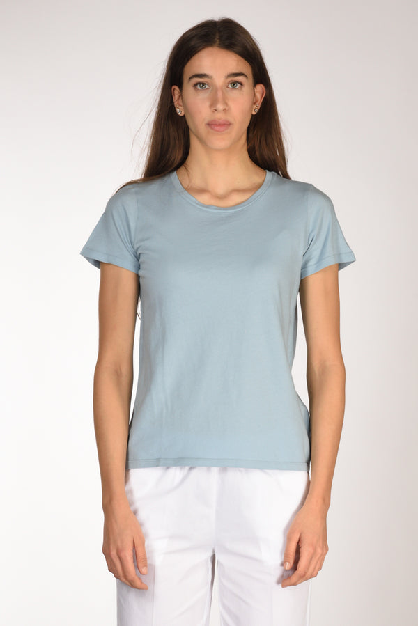 Majestic Filatures Paris Tshirt Mm Azzurro Polvere Donna-2