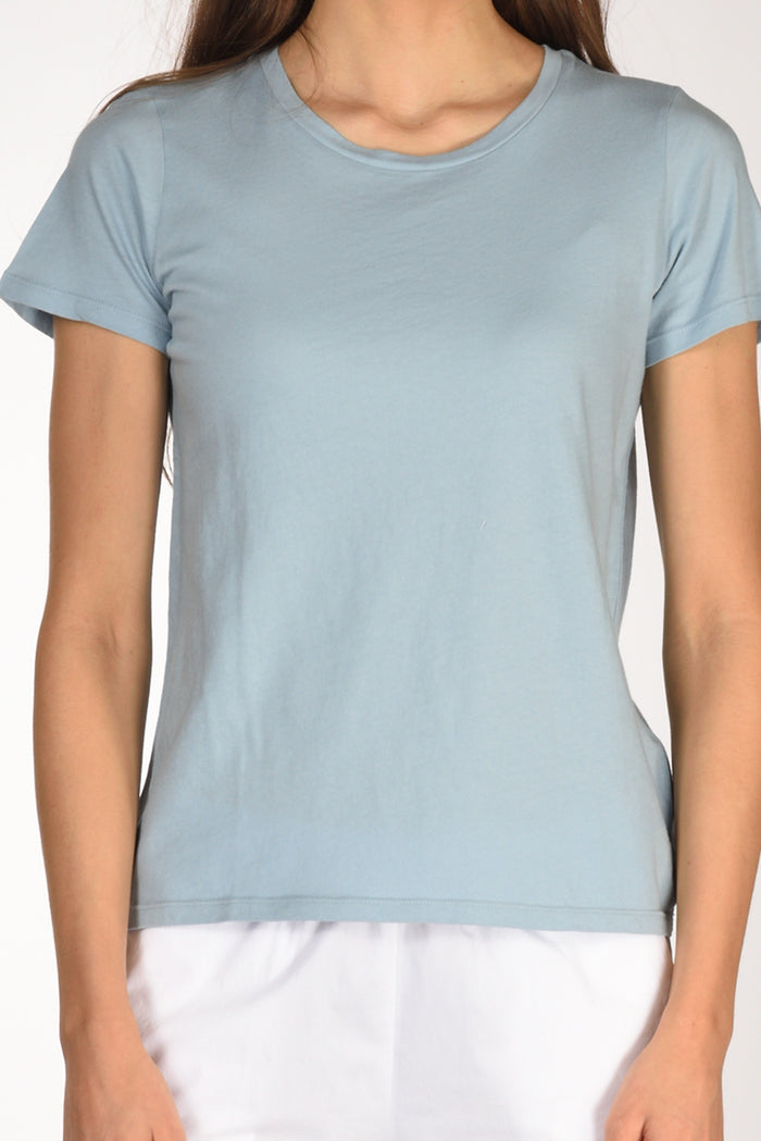 Majestic Filatures Paris Tshirt Mm Azzurro Polvere Donna - 3