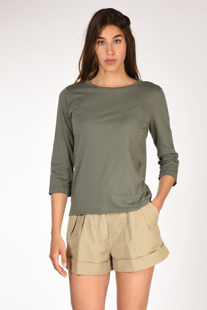 Majestic Filatures Paris Tshirt Verde Militare Donna - 1