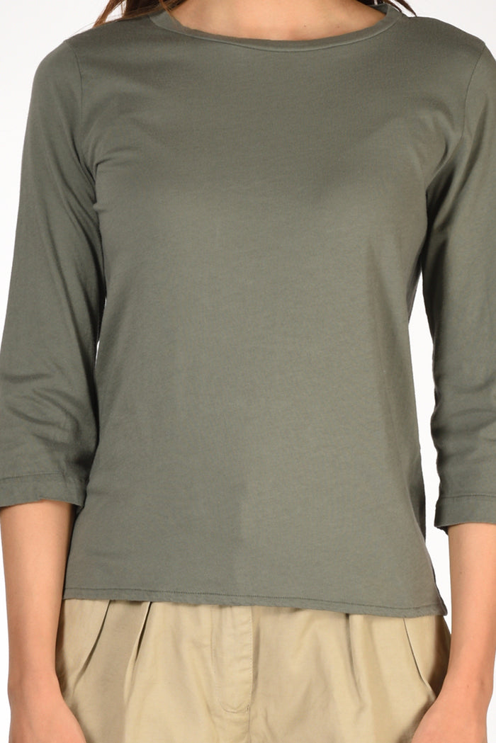 Majestic Filatures Paris Tshirt Verde Militare Donna - 3