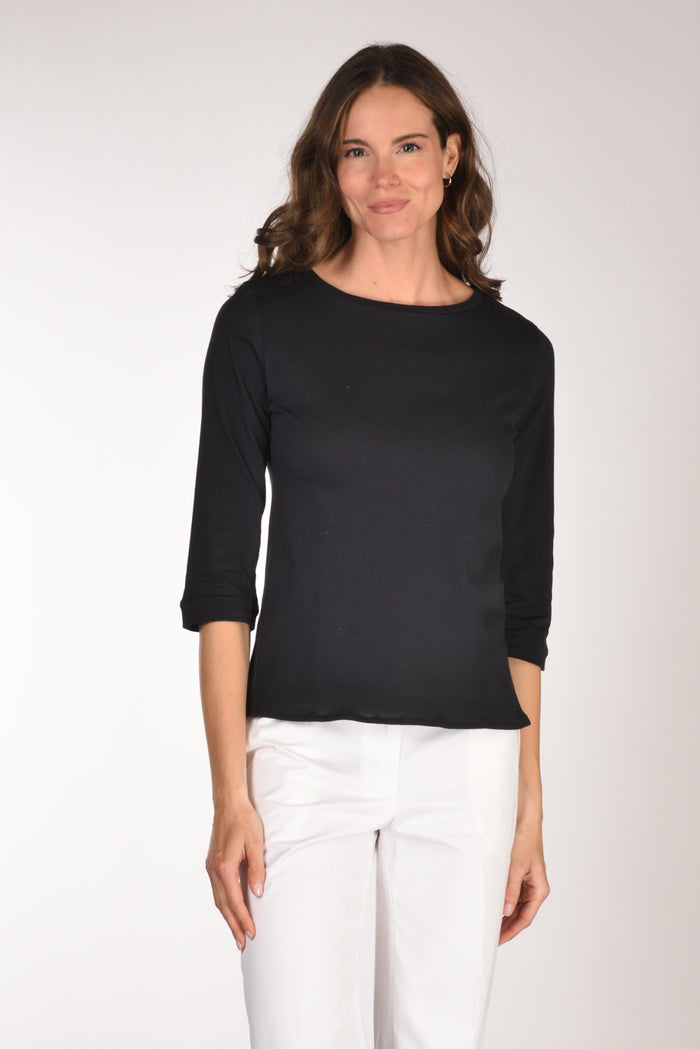 Majestic Filatures Paris Tshirt Blu Navy Donna - 1