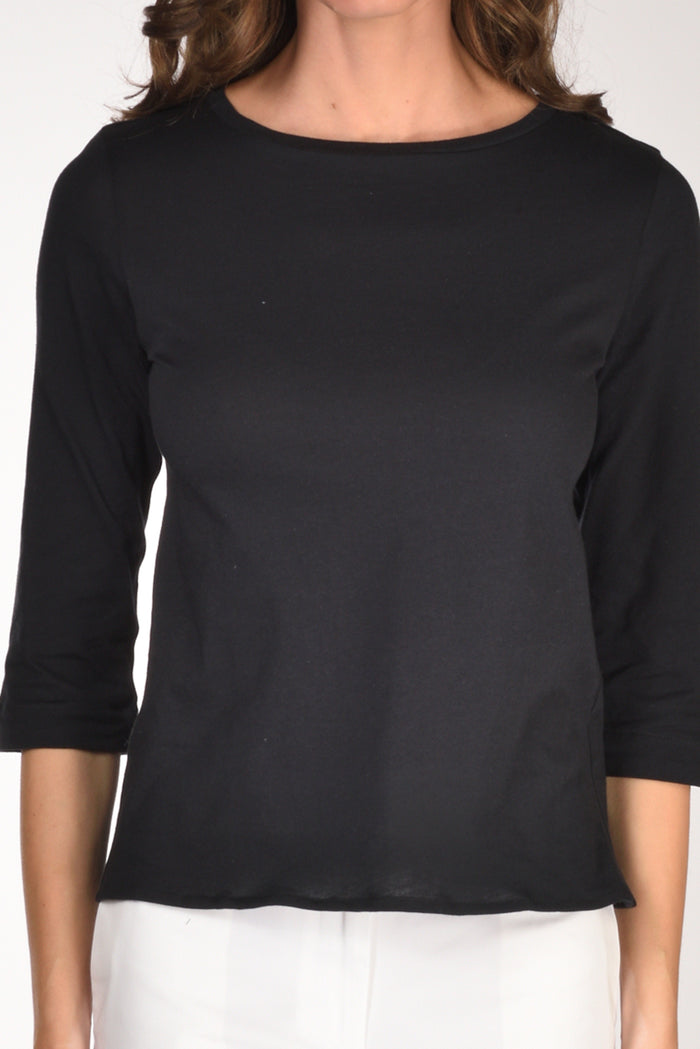 Majestic Filatures Paris Tshirt Blu Navy Donna - 3