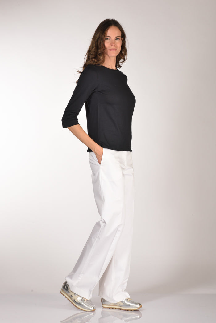 Majestic Filatures Paris Tshirt Blu Navy Donna - 4