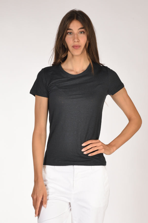 Majestic Filatures Paris Tshirt Mm Blu Navy Donna