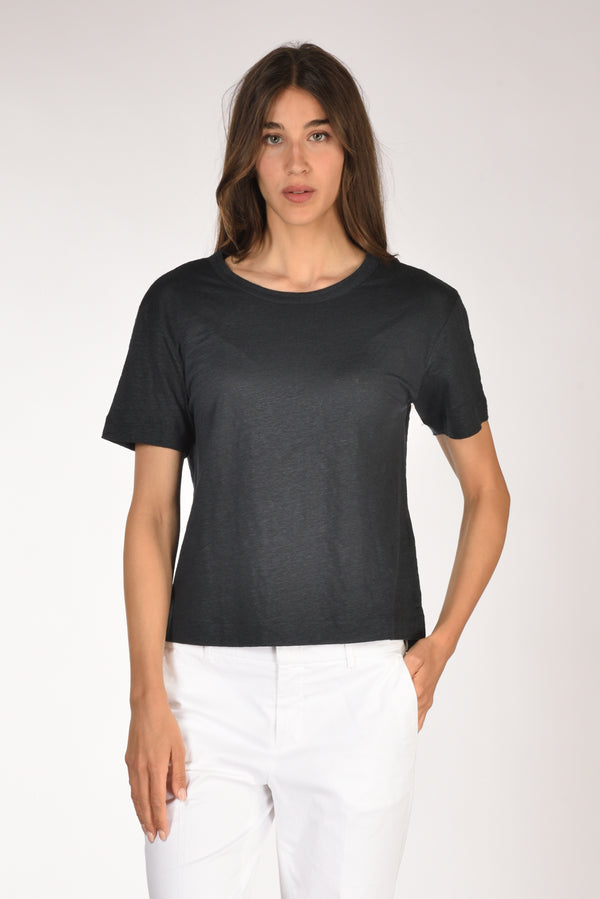 Majestic Filatures Paris Tshirt Blu Navy Donna