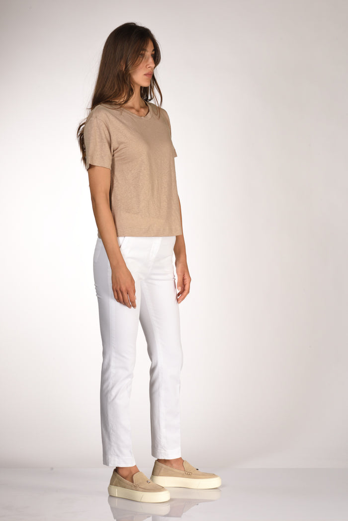 Majestic Filatures Paris Tshirt Beige Donna - 4