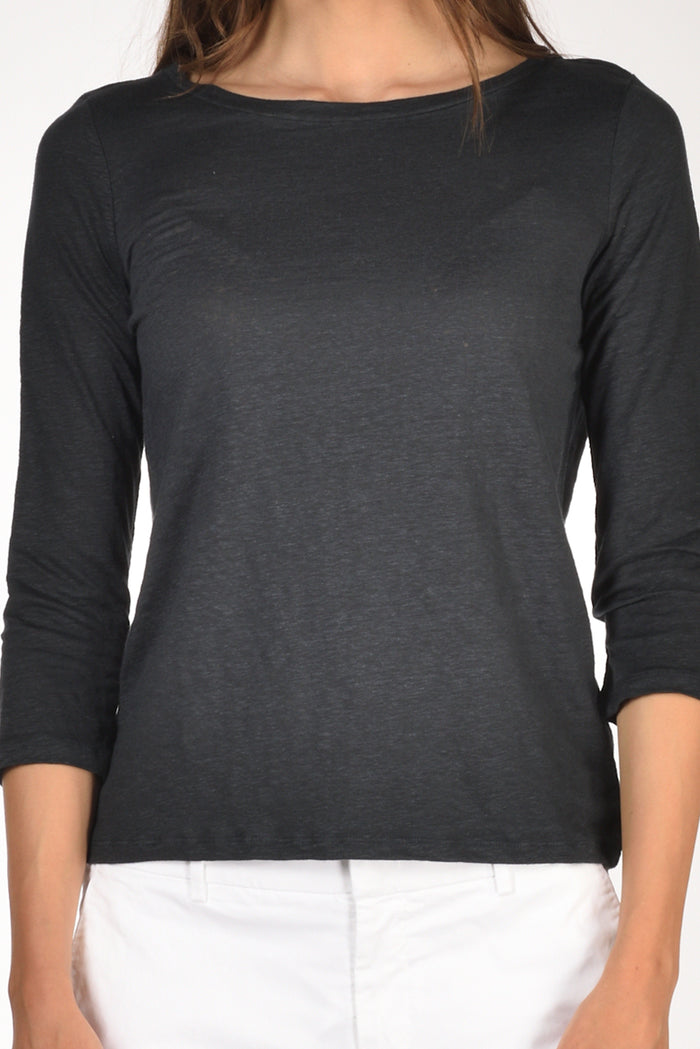 Majestic Filatures Paris Tshirt Blu Navy Donna - 3