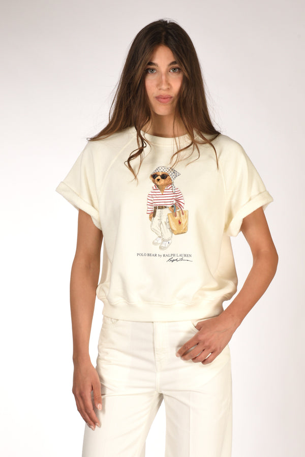 Polo Ralph Lauren Felpa Orsetto Bianco Donna