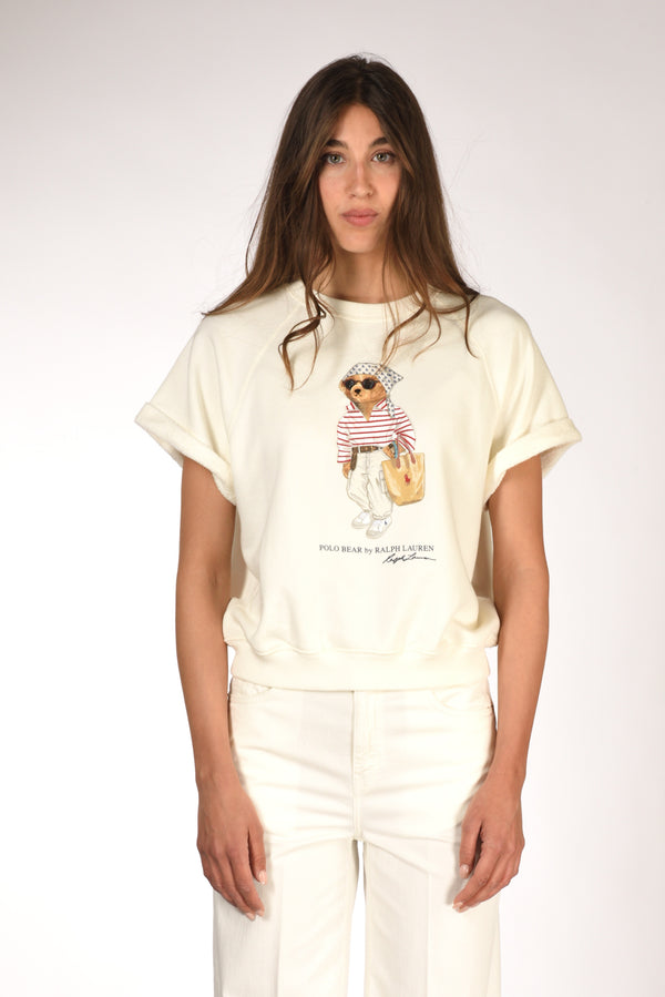Polo Ralph Lauren Felpa Orsetto Bianco Donna-2