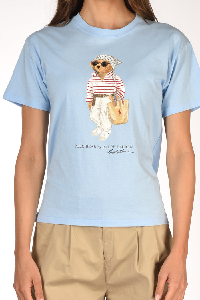 Polo Ralph Lauren Tshirt Orso Azzurro Donna - 3