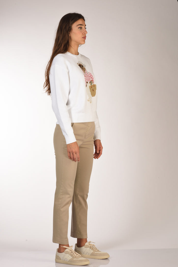 Polo Ralph Lauren Maglia Orsetto Bianco Donna - 4