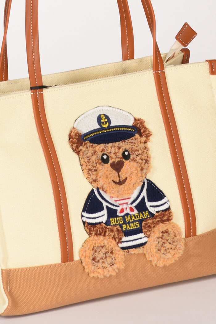 Rue Madam Paris Borsa Orso Beige/bianco Donna - 4