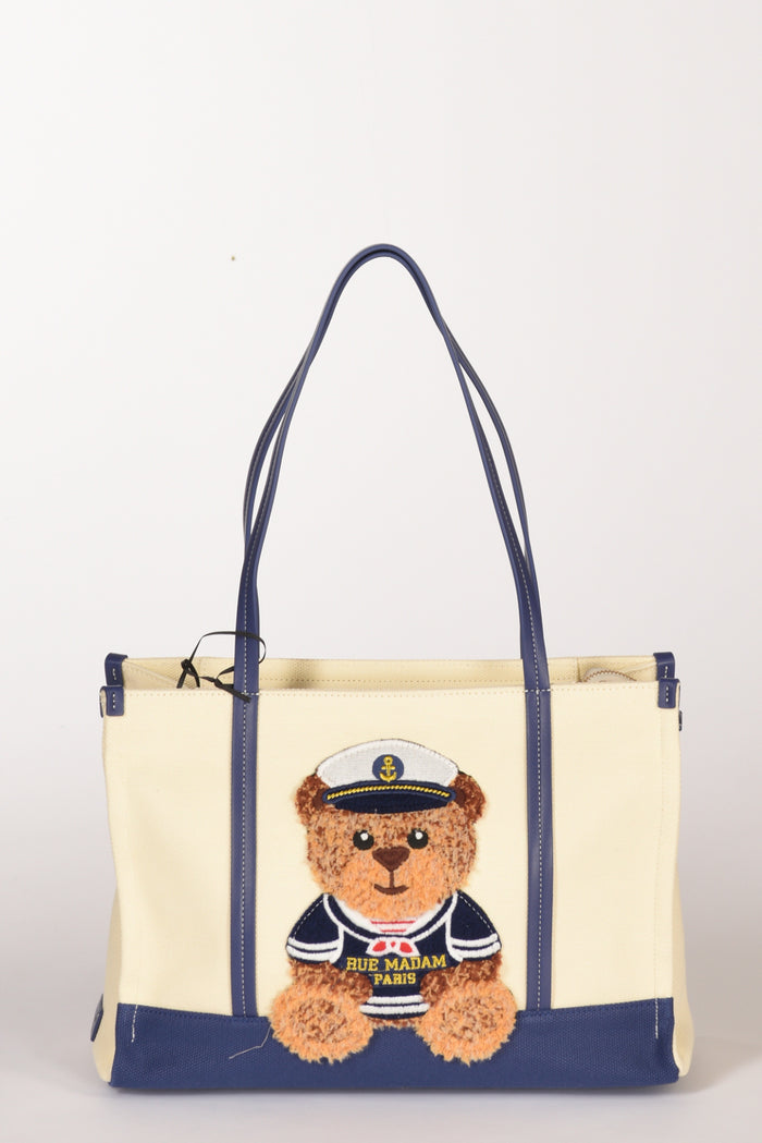 Rue Madam Paris Borsa Orso Blu/bianco Donna - 1