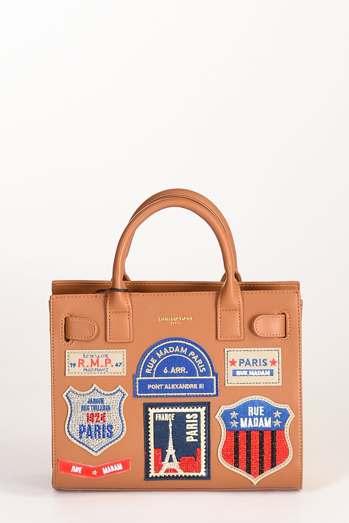 Rue Madam Paris Borsa Mini Tote Beige Cuoio Donna - 1