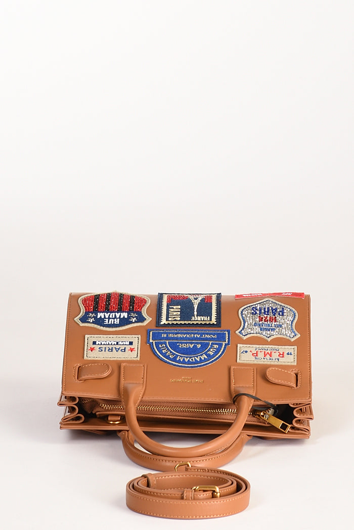 Rue Madam Paris Borsa Mini Tote Beige Cuoio Donna - 4