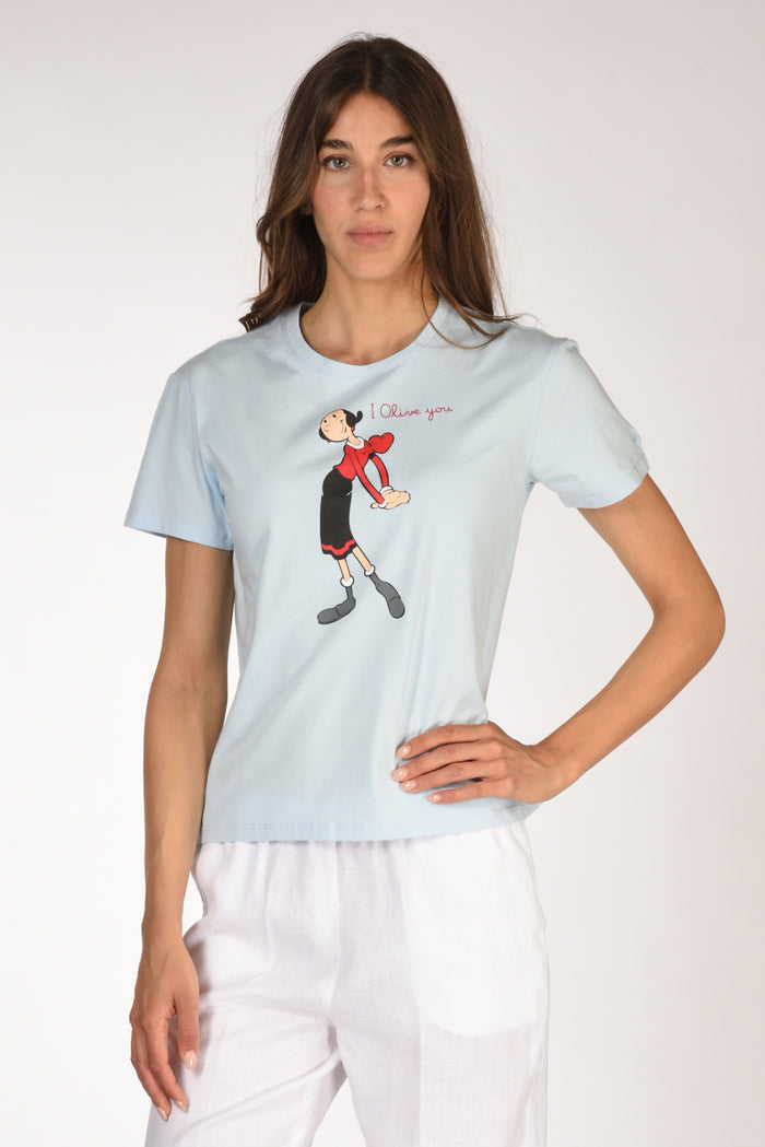 Mc2 Saint Barth Tshirt Emilie Azzurro Donna - 1