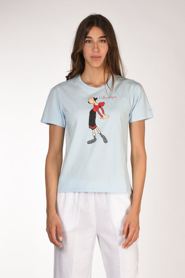 Mc2 Saint Barth Tshirt Emilie Azzurro Donna-2