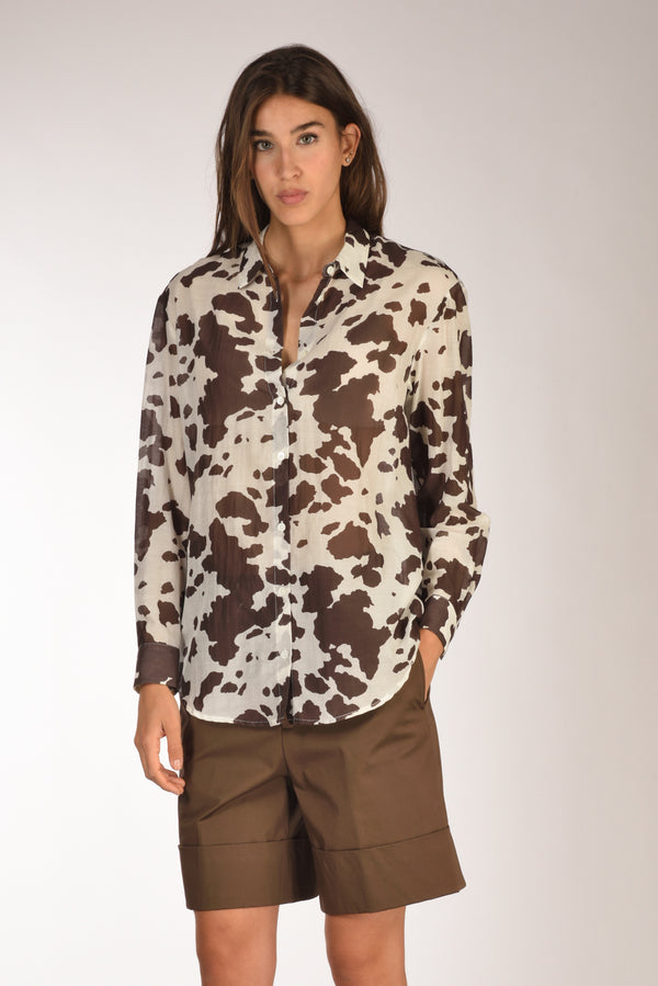 Mc2 Saint Barth Camicia Brigitte Bianco/marrone Donna