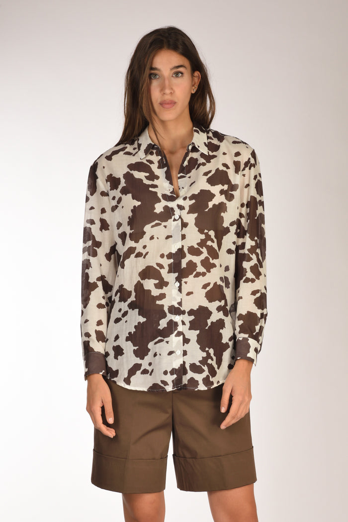 Mc2 Saint Barth Camicia Brigitte Bianco/marrone Donna - 2