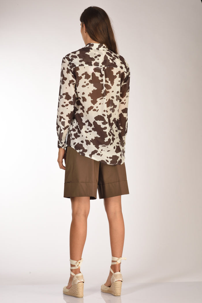 Mc2 Saint Barth Camicia Brigitte Bianco/marrone Donna - 5