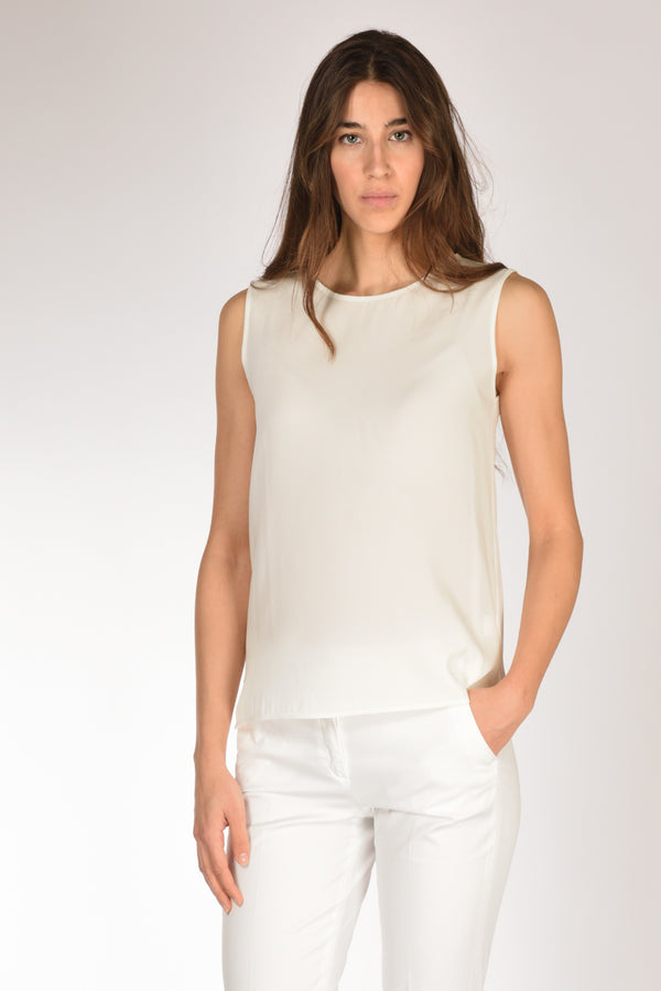 Shirt C Zero Canotta Seta Bianco Donna