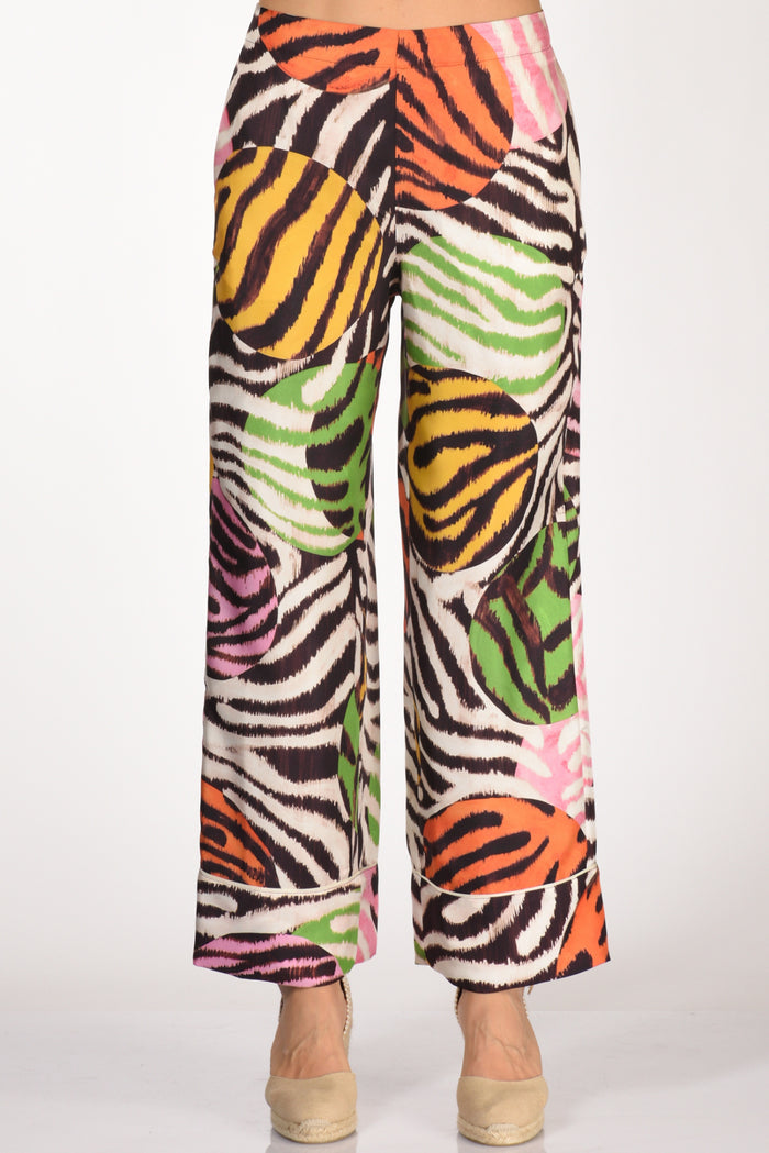 Malìparmi Pantalone Stampato Multicolor Donna - 3