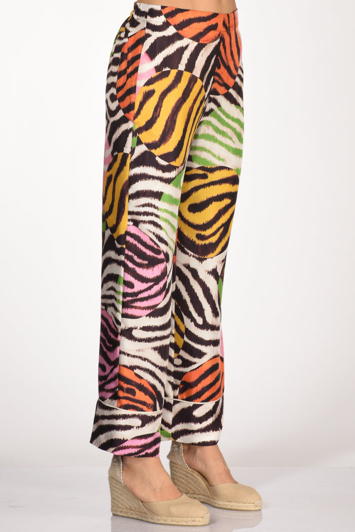 Malìparmi Pantalone Stampato Multicolor Donna - 5