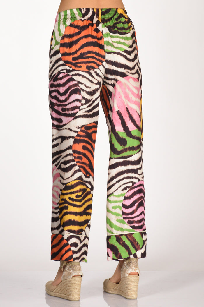 Malìparmi Pantalone Stampato Multicolor Donna - 6
