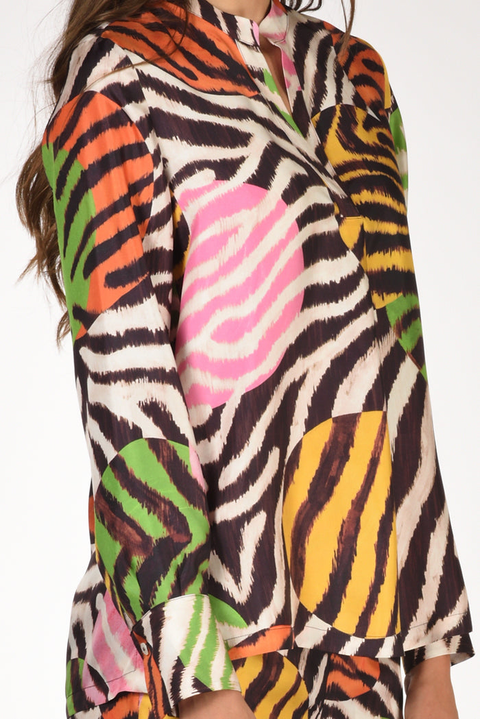Malìparmi Camicia Stampata Multicolor Donna - 3
