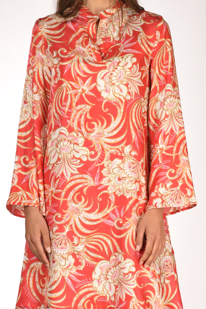 Malìparmi Abito Stampato Rosso/beige Donna - 3
