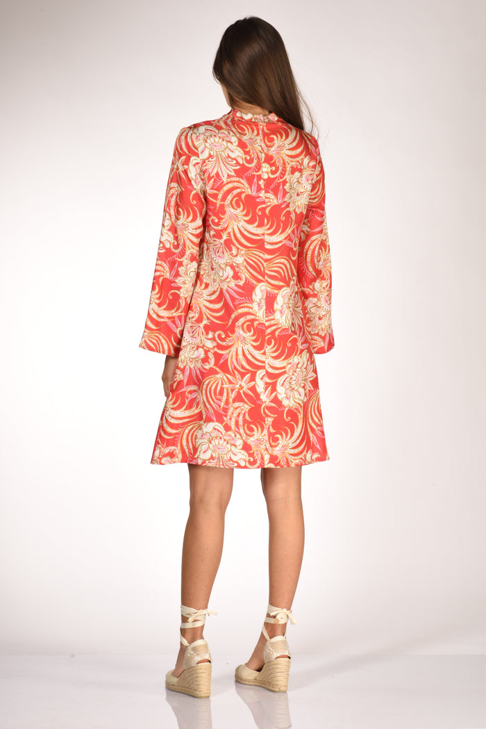 Malìparmi Abito Stampato Rosso/beige Donna - 5