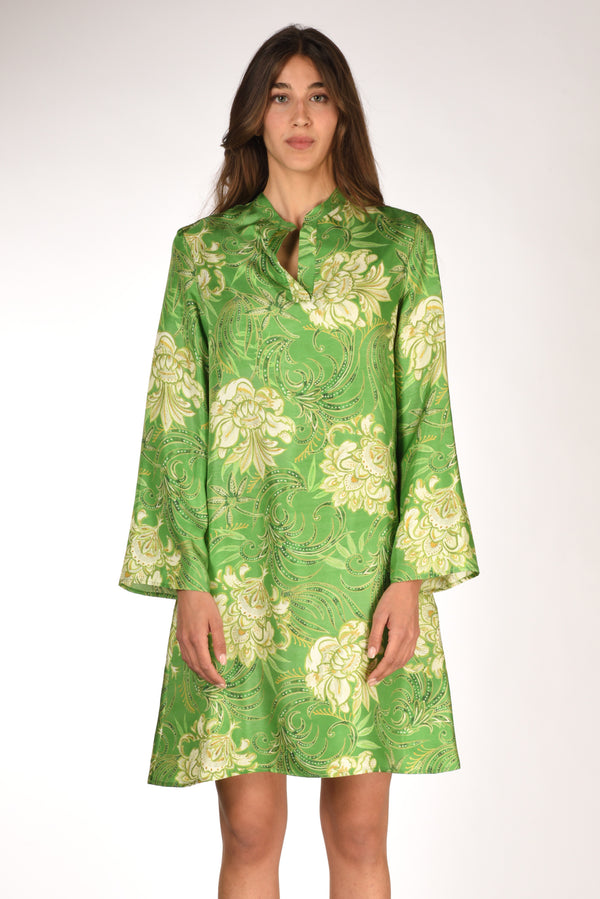 Malìparmi Abito Stampato Verde/beige Donna-2