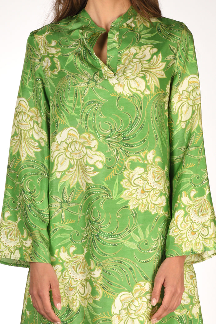 Malìparmi Abito Stampato Verde/beige Donna - 3